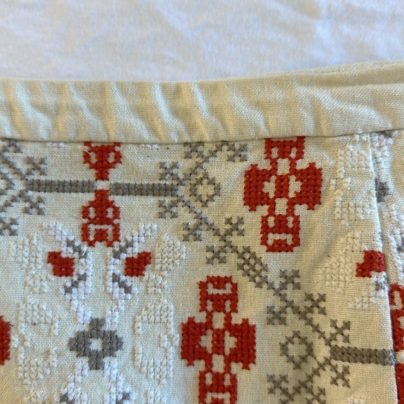 Maeve Cross Stitch Embroidered PomPom Skirt, 6 - Picture 6 of 9